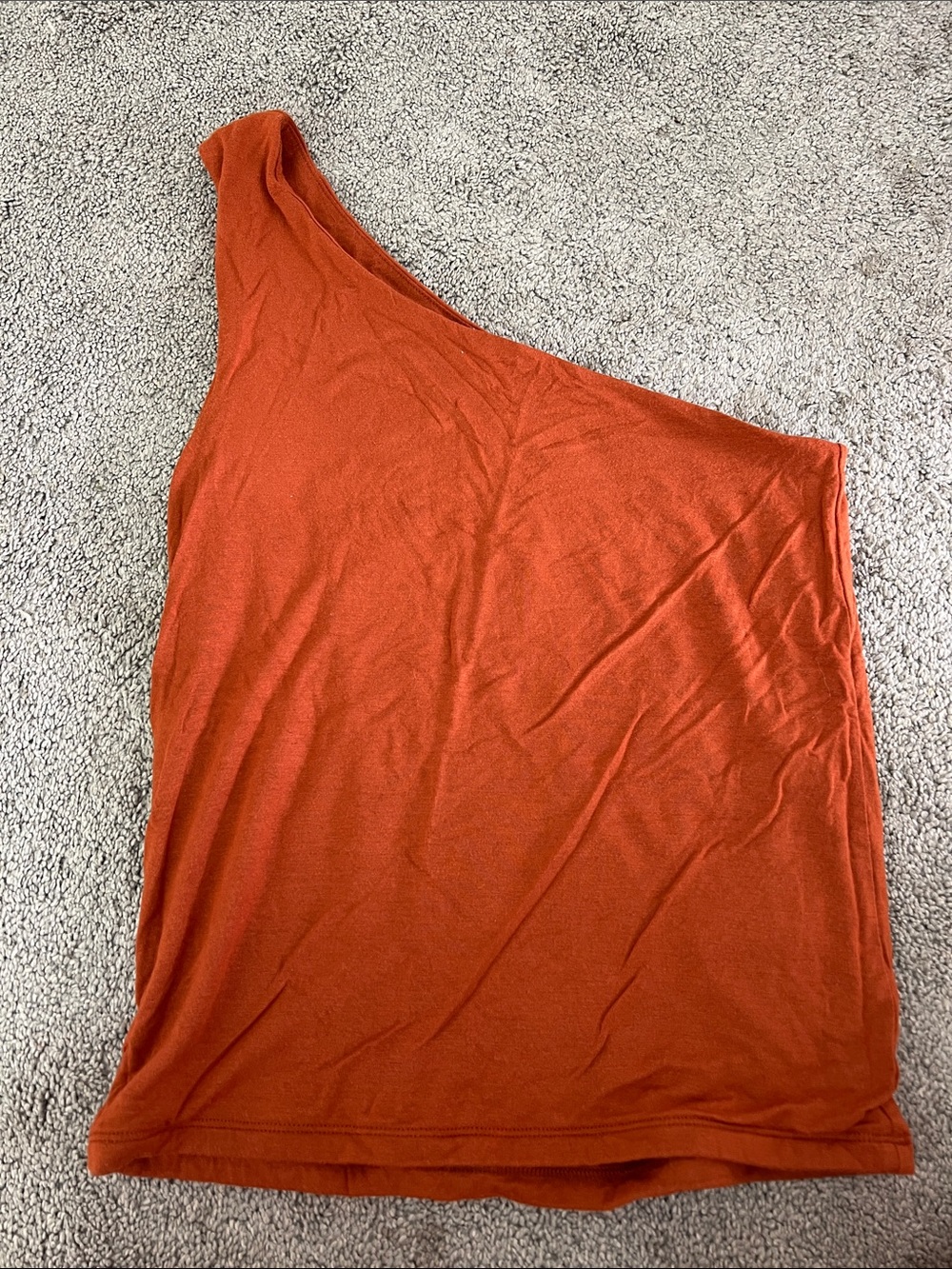 JCrew One-Shoulder Rust Orange Tank Top